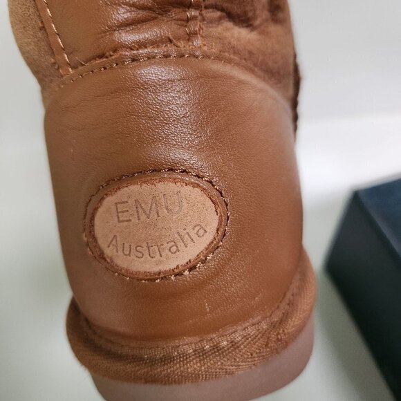 EMU Australia NIB Delegate 100% Sheepskin Boots Chestnut W11263 Size 10W - Picture 7 of 11